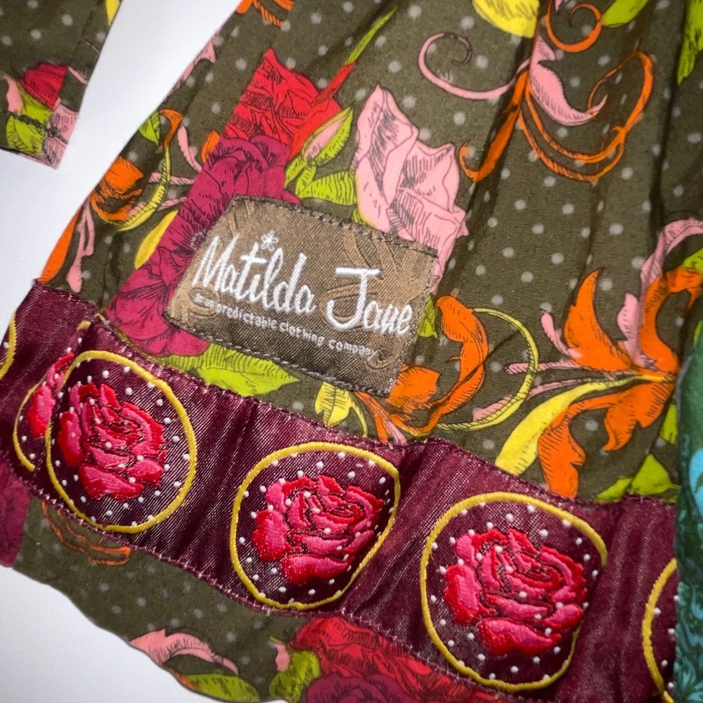 Matilda Jane Paint By Numbers Kids Girls Floral Bell Sleeve Dress Size 2‎